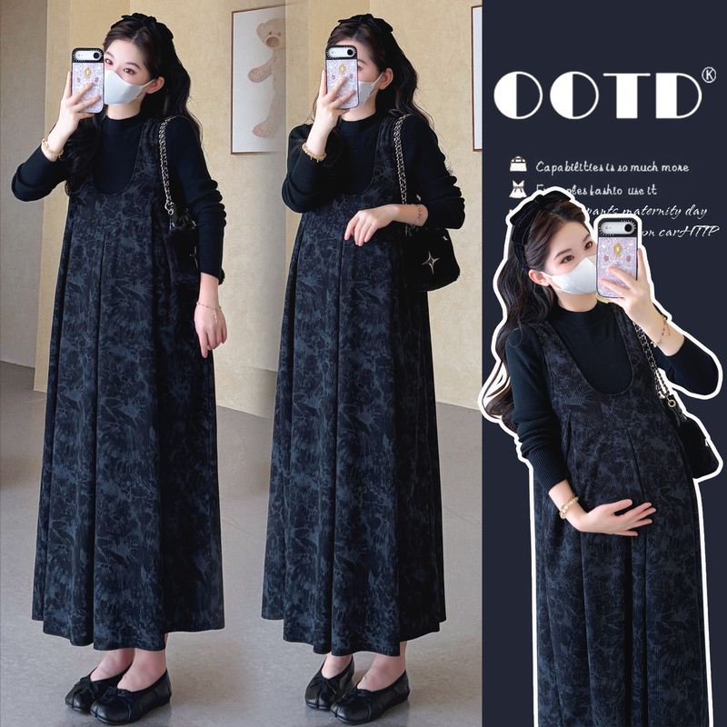 Maternity Wear Autumn and Winter Dress 2026 New Tie-Dye Overalls Stylish Pregnancy Outfit Set That Doesn'T Make You Look Pregnant Maternity Wear Autumn and Winter Dress 2026 New Tie-Dye Overalls Stylish Pregnancy Outfit Set That Doesn'T Make You Look Pregnant