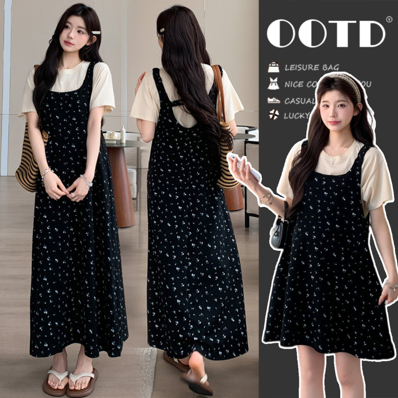 Maternity Dress Summer Floral Suspender Dress Set Slimming 2026 New Style Stylish during Pregnancy Without Looking Bulky High-End Feel Maternity Dress Summer Floral Suspender Dress Set Slimming 2026 New Style Stylish during Pregnancy Without Looking Bulky High-End Feel