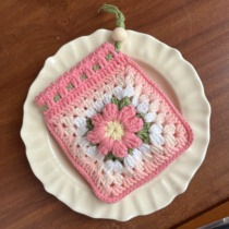 Li Nius finished hand-crocheted earphone bag grandmothers checkered lipstick mini small bunch bag woolen coin purse