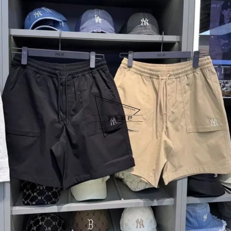 Korean Mlb Official Store Genuine Spring/Summer Basic Solid Color Workwear Style Casual Versatile Shorts Trendy 3Asmb0253