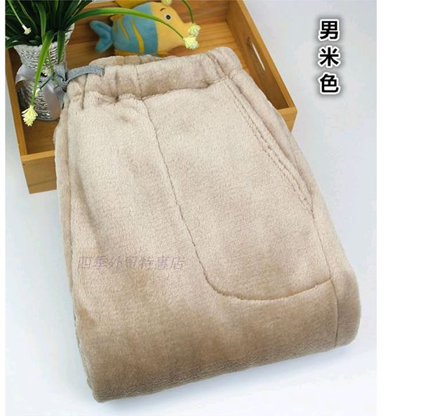 Mùa đông flannel nam và nữ ngủ quần dày ấm rộng lỏng nước lớn nhung san hô lông cừu nhà quần quần ấm mùa đông cho nữ