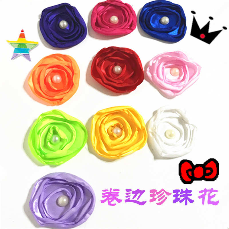 Curl Pearl Flower Head Flower Chest Flower Hair with accessories Hair Clip Edge Clip Florin Diy Handmade Accessories Clothing Accessories