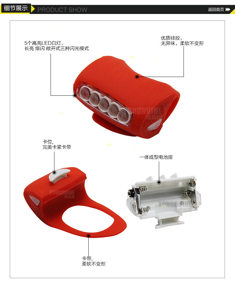 Eclairage pour vélo YONGRUIH - Ref 2398759 Image 11
