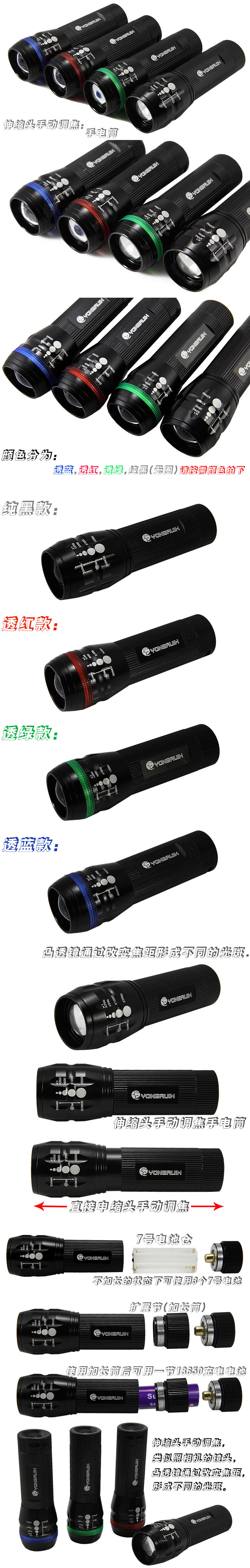 Eclairage pour vélo YONGRUIH - phare - Ref 2399928 Image 8