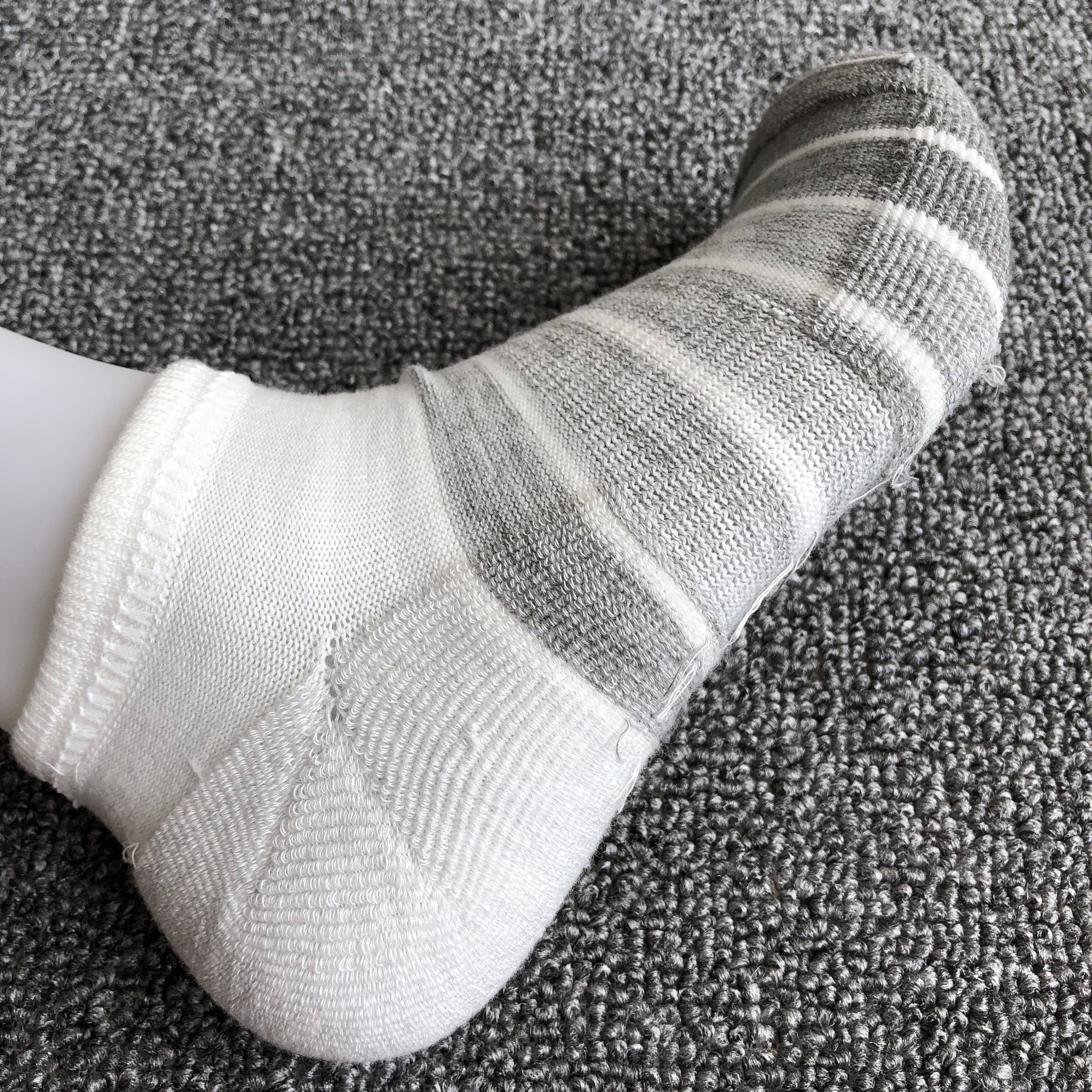 6 đôi tất nam hot bán quần lót dày hơn vòng thấm mồ hôi thể thao tuyệt vời vớ nhà màu xám xanh - Vớ thể thao vớ thể thao dài