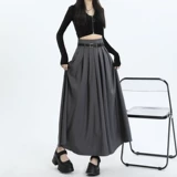 Пиджак классического кроя, осенняя дизайнерская юбка в складку, длинная юбка, плиссированная юбка, тренд сезона, А-силуэт