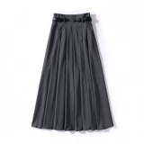 Пиджак классического кроя, осенняя дизайнерская юбка в складку, длинная юбка, плиссированная юбка, тренд сезона, А-силуэт