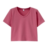 Tide, летняя короткая футболка для школьников, в корейском стиле, по фигуре, V-образный вырез, подходит для подростков