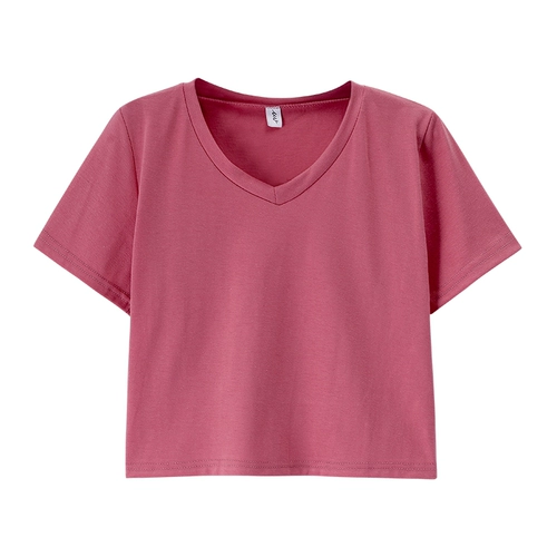 Tide, летняя короткая футболка для школьников, в корейском стиле, по фигуре, V-образный вырез, подходит для подростков