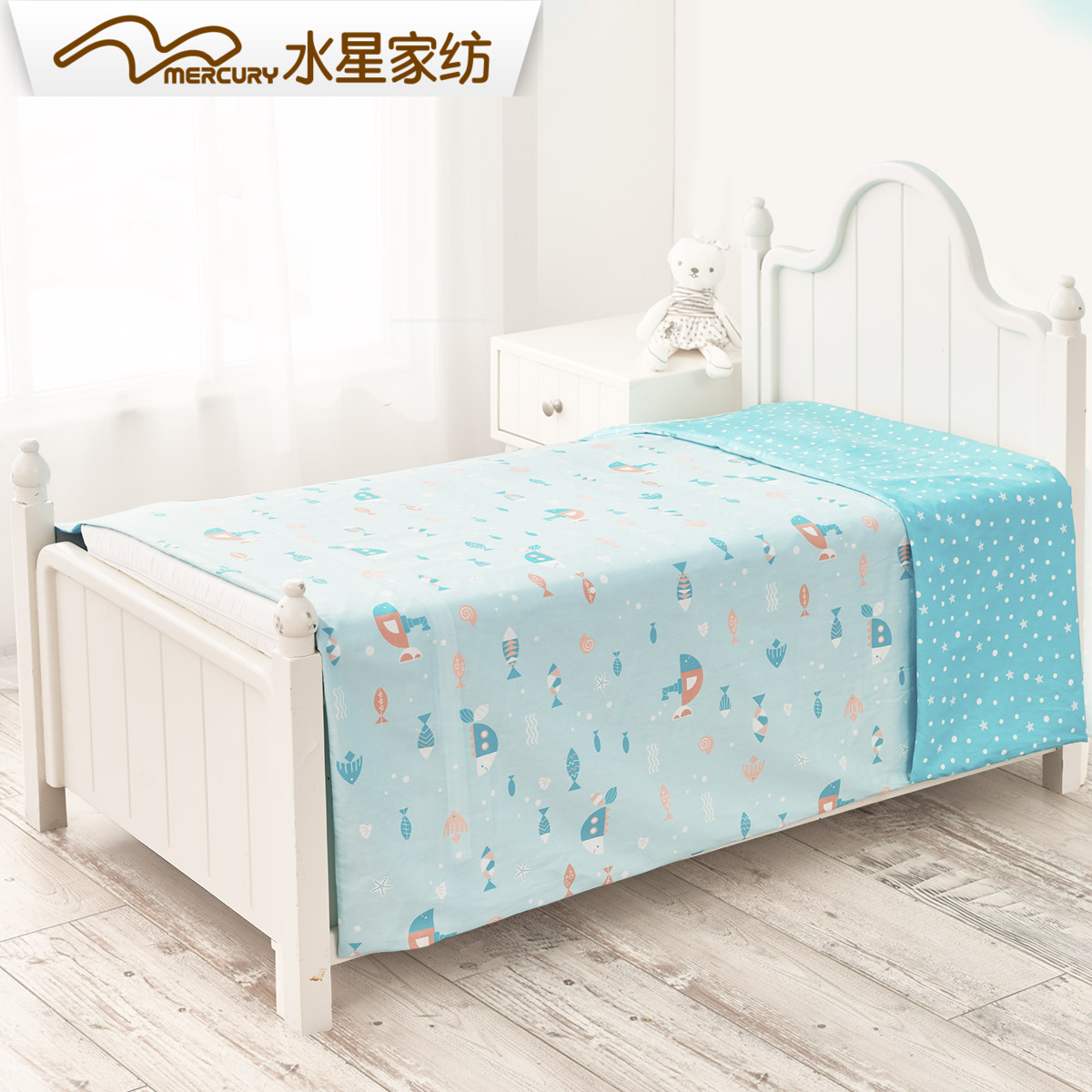 Mercury Baby Newborn Supplies Cotton Kids Quilt Cover Baby Kindergarten Baby Quilt Cover Washable Duvet Cover