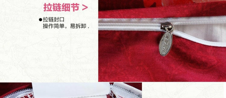 Thủy dệt bông twill phản ứng in một gia đình bốn người phụ nữ vẽ bộ đồ giường hoa AY5122 - Bộ đồ giường bốn mảnh gối mền 2 trong 1