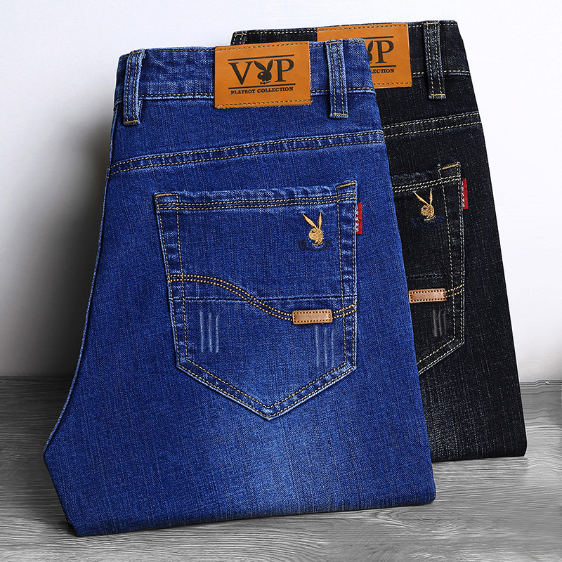 [USD 106.98] Playboy VIP Spring/Summer Thin Stretch Men's Jeans Korean