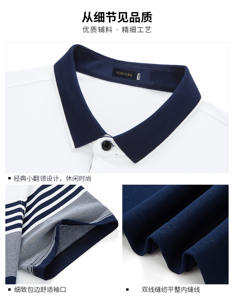 [Spike] Romon / Luo Meng kinh doanh nam thanh niên giản dị cotton áo thun ngắn tay áo sơ mi POLO mỏng mới áo polo đẹp