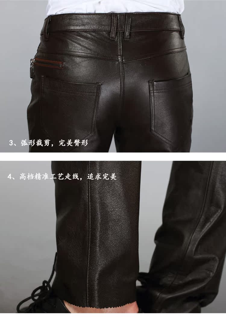 Pantalon cuir homme droit pour hiver - Ref 1480000 Image 15