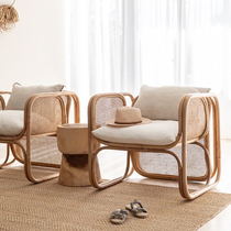 Southeast Asia Rattan Sofa Chair B&B Balcony Rattan Chair Single Leisure Rattan Sofa Chair Lazy Rattan Chair Home