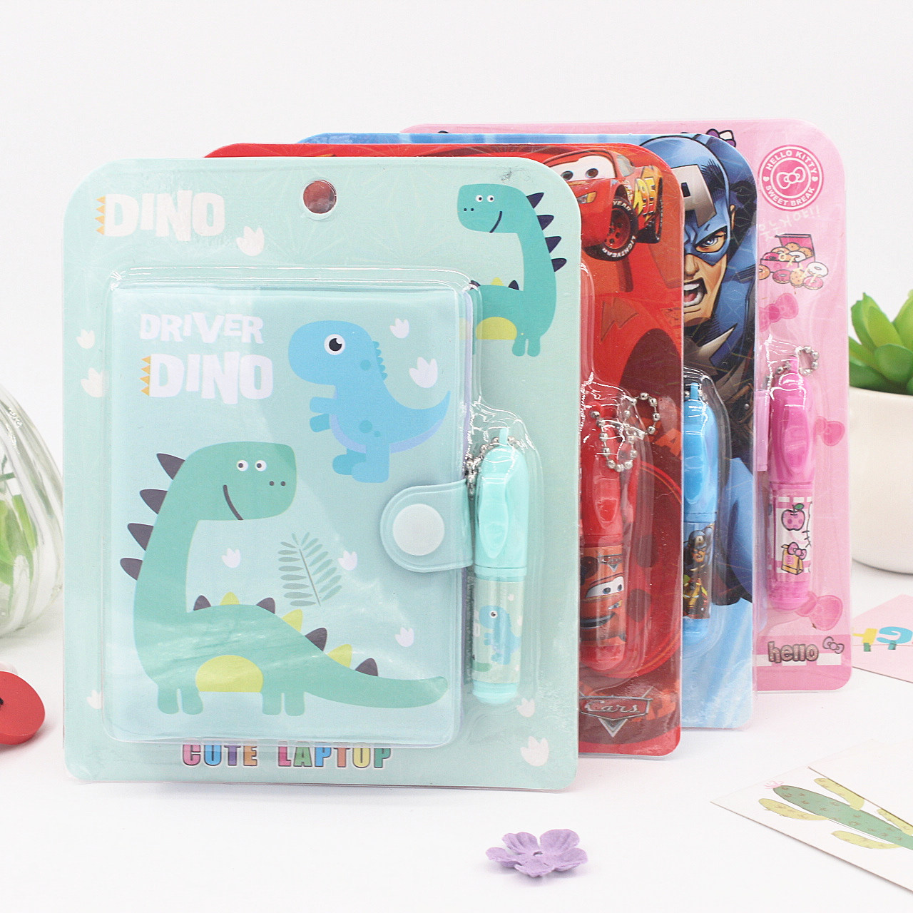 Kindergarten Children's Cartoon Stationery Set Cute Rubber Cover Notebook Ballpoint Pen Combination Learning Christmas Gift - Taobao
