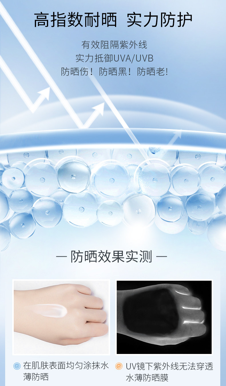 国货老牌 美肤宝  水薄清透隔离防晒霜 图5