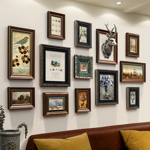 Фотография из натурального дерева, ретро настенная фоторамка, настенное крепление, в американском стиле