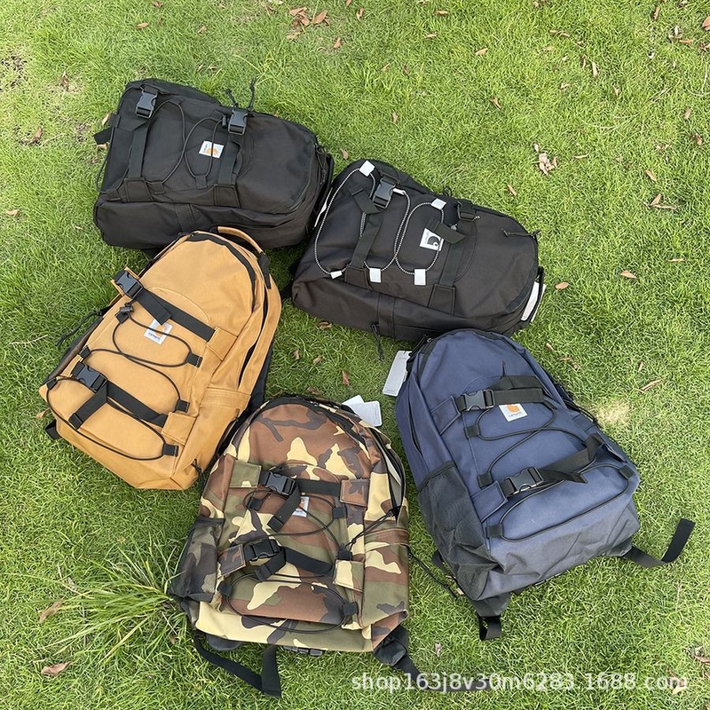 Carhartt Wip Backpack Carhartt School Bag Mountaineering Skateboard Bag Men's and Women's Backpack College Student School Bag