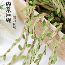 Kindergarten ornaments Spring classroom corridor rattan creative decoration Wicker non-woven ring creation hemp rope leaves