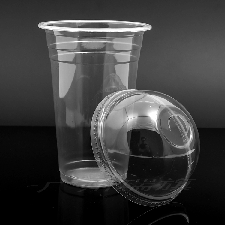 Single plastic cup transparent thickness PP cup juice milk tea outbound packaging cup 1000 only 520ml