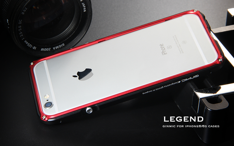 GINMIC Legend Slim Aluminum Metal Bumper Scratch Resistant Graffiti PC Cover Case for Apple iPhone 6S Plus/6 Plus & iPhone 6S/6