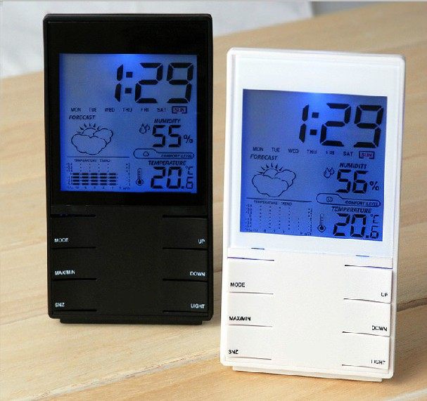 Extra - large digital digital display indoor electronic temperature and humidity clock backlight HTC - 2 miniature meteorological curve map