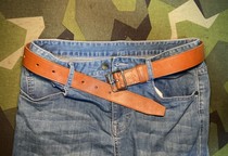 老货空降兵伞兵腰带3521厂纯牛皮腰封皮带两节跳伞皮带腰