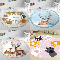 Round Carpet Cushion Modern Nordic Home Living Room Bedroom Hanging Basket Computer Swivel Chair Accessible Machine Washable Child Cute Carpet