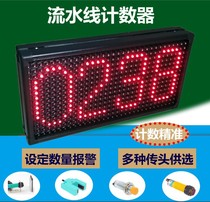Assembly line automatic points LED display Conveyor belt loading Infrared automatic points Industrial digital display
