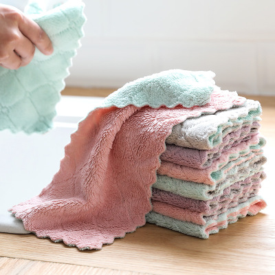 Thickened absorbent rag Non-oil non-lint cleaning cloth Kitchen dish towel Dish towel dish cloth