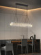 Italian-Style Light Luxury Long Dining Room Chandelier, Oval High-End Designer Art Island Lamp, Minimalist Dining Table Lighting