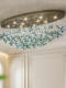 Light Luxury Colorful Floral Crystal Chandelier, Main Light for Living Room, Elegant and High-End Villa Dining Room, Fashionable Crystal Ceiling Light