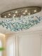 Light Luxury Colorful Floral Crystal Chandelier, Main Light for Living Room, Elegant and High-End Villa Dining Room, Fashionable Crystal Ceiling Light