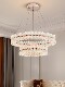 Italian-Style Fashionable and Cozy Chandelier, Simple Modern Wave-Shaped Living Room Lamp, Light Luxury Led Full-Spectrum Eye-Protecting Hall Chandelier