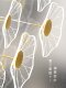 Staircase Chandelier Lotus Leaf Lamp for Open-Air Mezzanine Villa Loft Apartment Light Luxury Hollow Duplex Living Room Large Chandelier