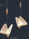 Bedside Small Pendant Light, Modern Minimalist Butterfly Bedroom Dining Room Light, Duplex Spiral Staircase Long Pendant Light, Light Luxury Living Room Light