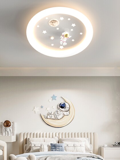 Space Astronaut Ceiling Lamp Kidsren's Boy's Bedroom Lamp Room Lamp Modern Creative Cartoon Lamp