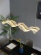 Hotel Front Desk Art Ribbon Chandelier Designer Tea Table Restaurant Cashier Bar Wave-Shaped Acrylic Lamp
