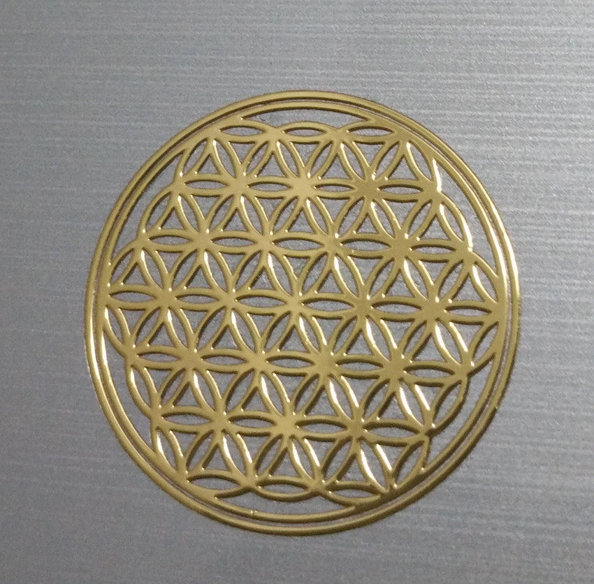 Life Flower Sticker Universe Life Energy Money Mother Sticker Sticker Flower High-grade Metal Adhesive