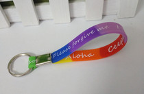 Seven-color rainbow keychain super ability Thank you I love you bracelet Silicone zero limit cleaning tool