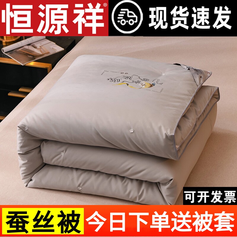 Silk quilt 100% mulberry silk cotton quilt core spring and autumn quilt thickened warm winter quilt single double air conditioner quilt