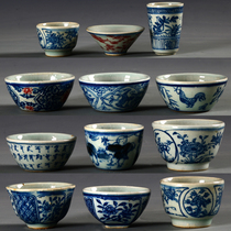 Jingdezhen antique blue and white porcelain teacup Ceramic tea cup Kung Fu tea with a variety of master small tea cup moxibustion cup