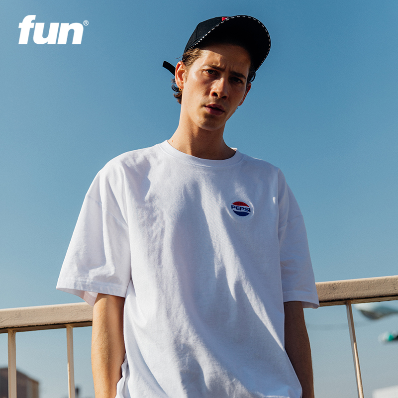 Fun 百事联名款 纯棉 男式短袖T恤 聚划算+天猫优惠券折后¥88包邮(¥128-40)3色可选 Fun 百事联名款 纯棉 男式短袖T恤 聚划算+天猫优惠券折后¥88包邮(¥128-40)3色可选