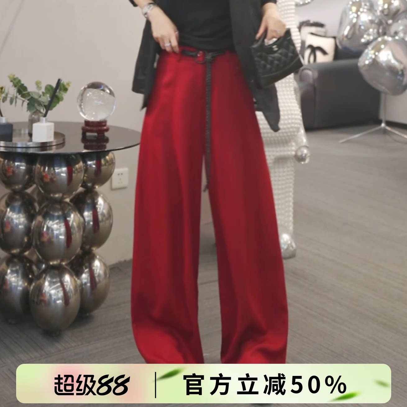 Xiwei [シンプルかつパワフル] 2026年春新作 万能 ゆったり トレンディ ファッション カジュアルパンツ M2680