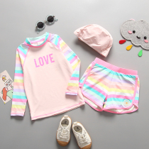 Childrens swimsuits female Girls split long sleeves children keep warm young children children children children Korea 2020 New