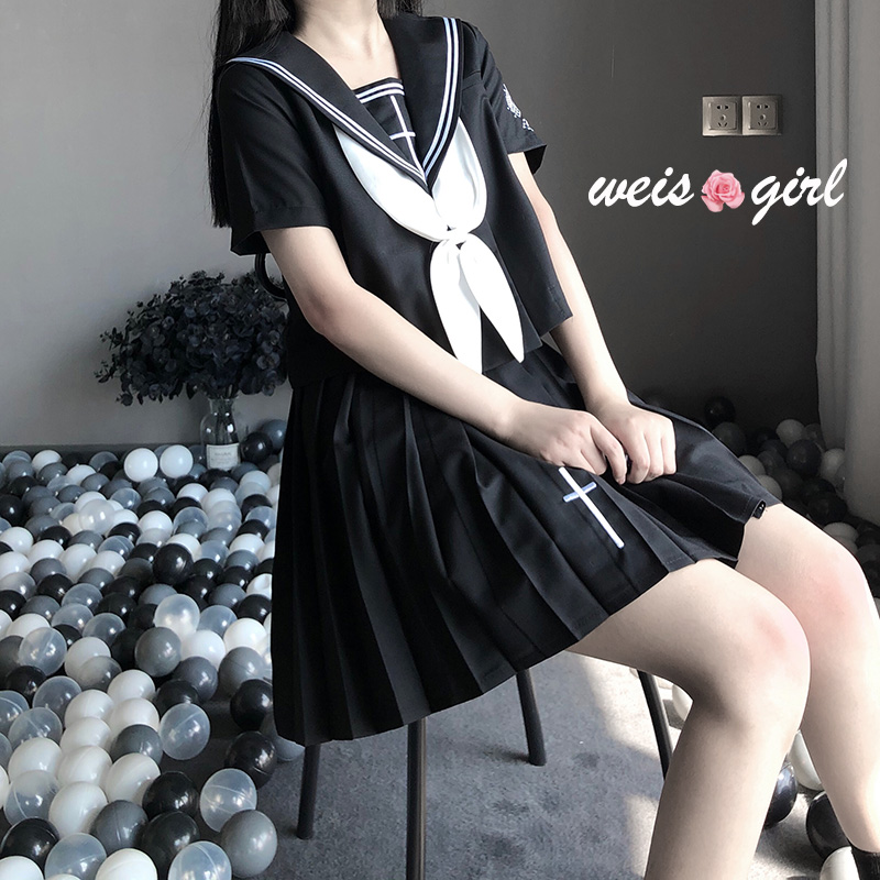 Weisgirl bad mood JK sailor suit campus student uniform temptation large size sexy suit cos