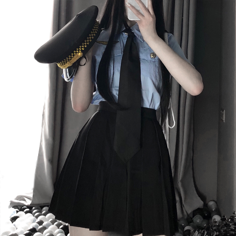 weisgirl sexy secretary costume cos teacher uniform temptation night field policewoman pretending to be a flight attendant uniform female