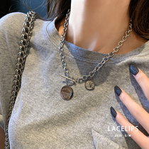 Necklace female ins hip hop 2021 new female light luxury niche design feel cold wind collarbone sweater chain