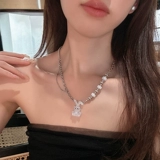 Милое ожерелье, дизайнерская цепочка до ключиц, коллекция 2022, популярно в интернете